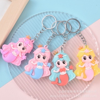 3 Móc Khóa Nàng Tiên Cá Mái Tóc Dài Dễ Thương - Thỏ Hồng VPP