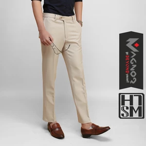 Quần âu công sở nam HTSM Magnor ống côn, cạp cao, size to, vải chéo dày đứng dáng