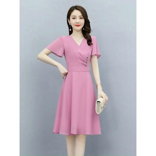 (HCM) Đầm xoè voan chiffoan hàng cao cấp thời trang hàn quốc siêu xinh xắn , tiểu thư hàn quốc KB FASHION