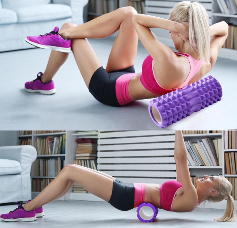 Mô tả Con Lăn Yoga Massage Foam Roller Ống Trụ Xốp Tập Thể Thao Giãn Cơ Có Gai Roam Rollet Cao Cấp Chính Hãng Amalife - 4