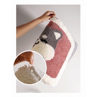 Thảm Chùi Chân Thảm Lau Chân Thảm Len Mịn Chống Trượt 40x60cm