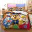ST2 3IN1 PAW Bộ Drap giường tuần tra Bộ Drap giường cỡ đôi đơn Phòng ngủ gia đình Bộ vỏ gối thoải mái TS2