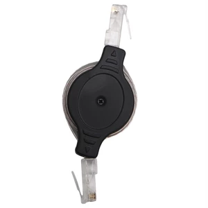 Cáp mở rộng WU Cáp Ethernet có thể thu vào LAN RJ45 Cáp Internet màu đen cho bộ định tuyến máy tính Dây cáp phẳng Ethernet