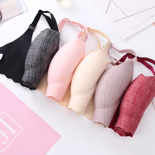 (Xả kho) Áo ngực không gọng Baqiya Thái Lan họa tiết kẻ( giá thanh lý lỗ)