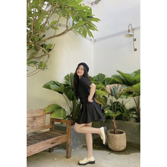 [SHIP HỎA TỐC] SET VEST - SET ĐẦM HAI DÂY + VEST CROPTOP - CÔNG SỞ - MÈO IN DA HOUSE