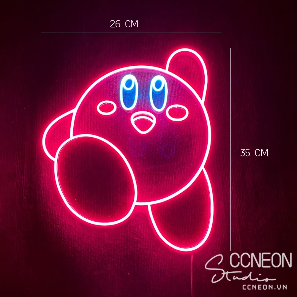 Đèn Led Neon Sign Nhân Vật Kirby - Kirby Neon Sign [Kích thước 26x35 cm]