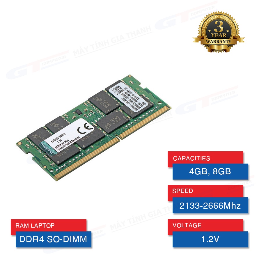 Ram DDR4 Laptop 4GB | 8GB Bus 2133 | 2400 | 2666 New Full Box