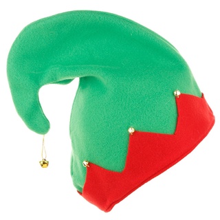 JOJO Nón Uốn Màu Xanh Đỏ Ông Già Noel Giáng Sinh Yêu Tinh Mũ Xmas Mũ Unisex Phải Có Phụ Kiện Lễ Hội