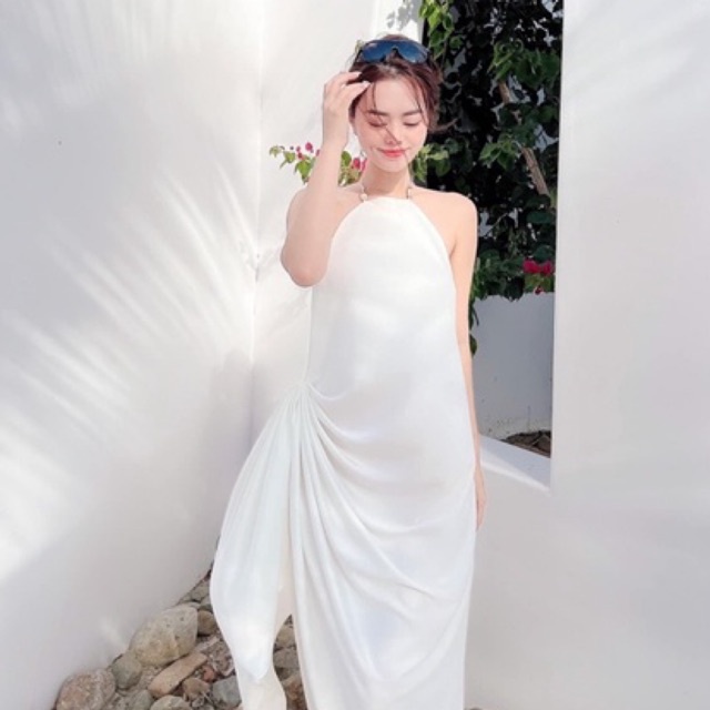 Váy yếm lụa hở lưng Luala Dress by LINN design