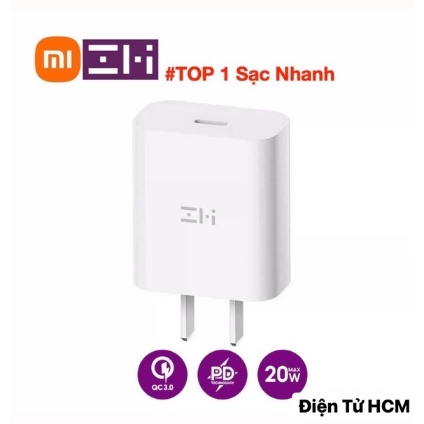 cốc sạc nhanh Xiaomi ZMI HA716 PD 20W Cổng USB-C Type C có MFi | Shopee ...