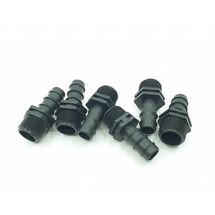 10 Đầu nối ren ngoài 21mm ra ống LDPe 20mm-Tưới nhỏ giọt, Phun mưa