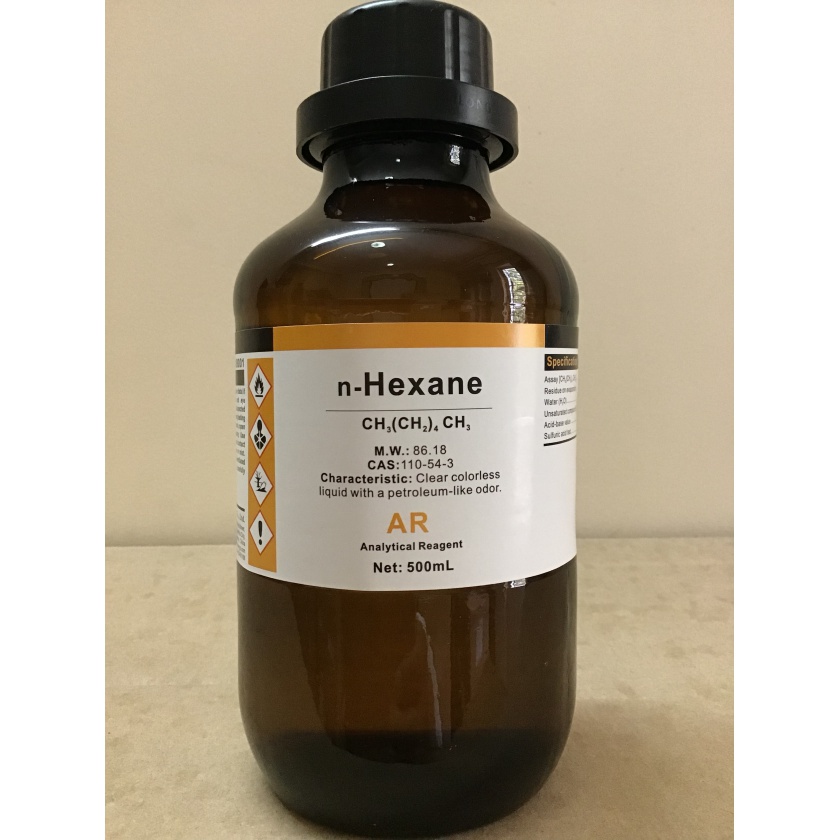 Hóa chất N-hexan C6H14 thí nghiệm 500ml n-hexane | Shopee Việt Nam