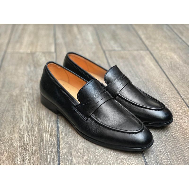 Giày Lười Loafer nam basic da bò nguyên tấm Toroshoes mã M614 Đen ...