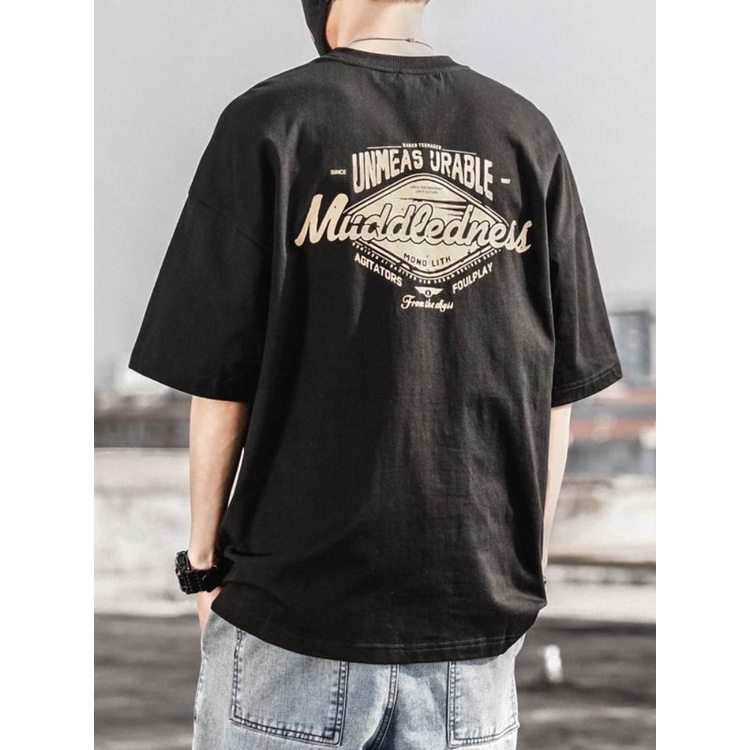 Áo Thun Tay Lỡ HappyFamily Form Rộng UNMEAS URABLE MUDDLEDNESS Cotton 100 Cao Cấp
