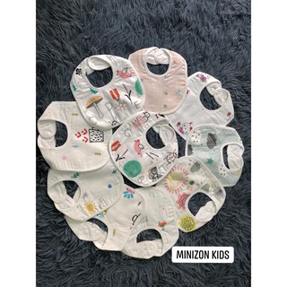 Yếm Bấm Cúc Sợi Tre Bib Cho Bé Đủ Màu Xinh Xắn