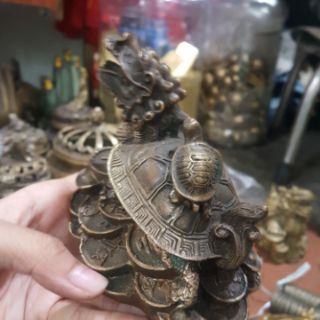Rùa Đầu Rồng Cõng Con Bằng Đồng