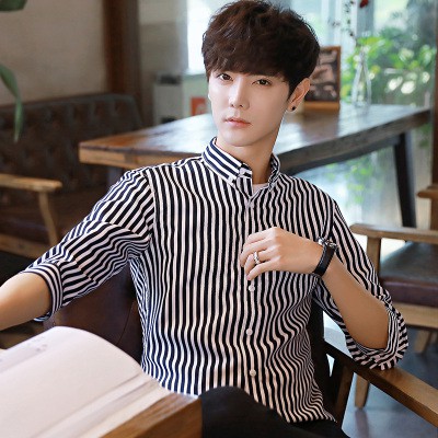 Áo Sơ Mi Tay Lỡ 3 / 4 Thời Trang Công Sở Thanh Lịch Cho Nam