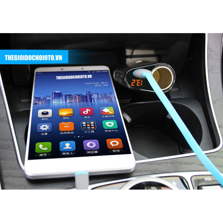 Tẩu 2 cổng USB cho ô tô - bộ chia tẩu sạc ô tô 3.1A