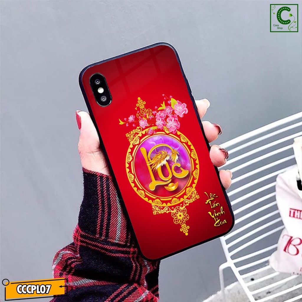 Ốp lưng iphone mặt kính in hình siêu bền - Lộc Tấn Vinh Hoa- 6/6plus/6s/6splus/7/7plus/8/8plus/x/.....