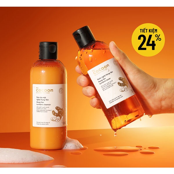Ảnh Bigsize - Sữa rửa mặt nghệ Hưng Yên Cocoon giúp da sạch mịn và rạng rỡ 310ml - Mỹ phẩm thuần chay Việt 2