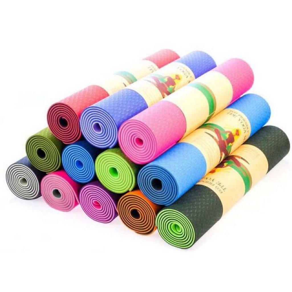 Thảm tập Yoga TPE 2 lớp dày dặn chống trơn trượt