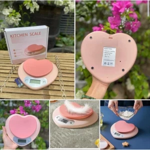Cân tiểu ly ,cân nhà bếp mini 5kg hình trái tim độ chính xác cao sử dụng đong đếm gia vị