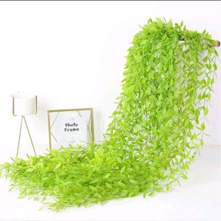 Bụi rủ lá leo decor 5 nhánh nhựa pvc bền đẹp( Cúc tần ấn độ, vảy ốc, thường xuân)-Cây lá giả
