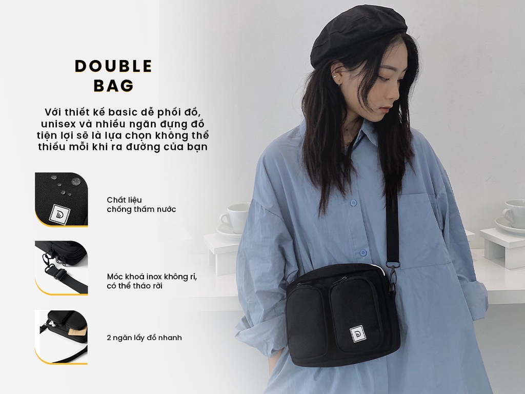 Mô tả Túi đeo chéo DIM Double Bag - 1