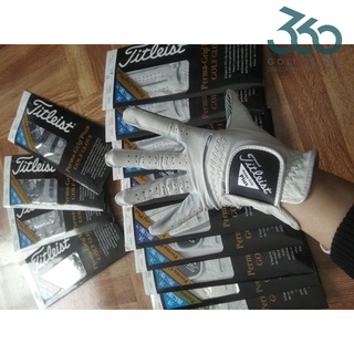 Găng Tay Golf Nam Titleist trắng - 1 Tay Bên Trái Lòng Bàn Tay Thiết kế Cao Su Non Dạng Lưới Chống Trượt Cực Tốt