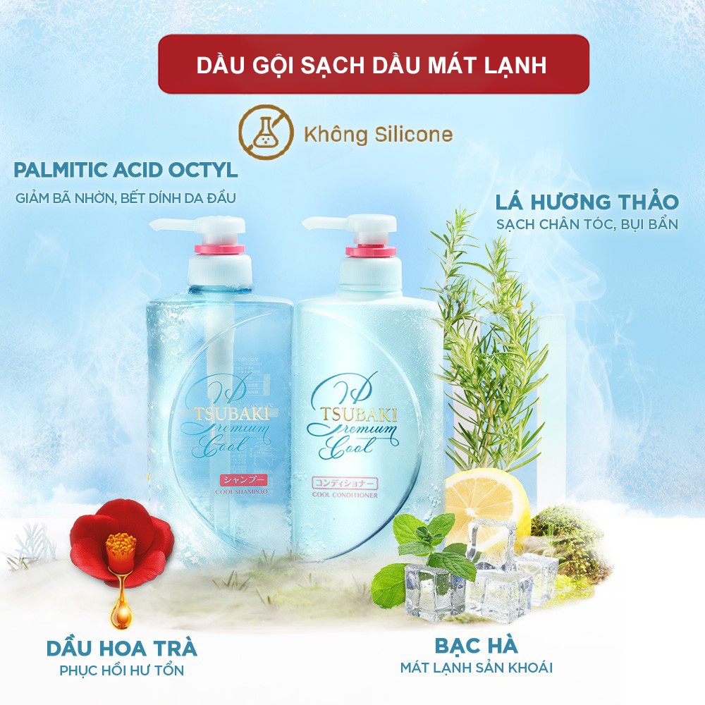 Ảnh Combo Gội Xả - Dầu Gội Tsubaki Premium Repair Tsubaki (490ml/chai) 4