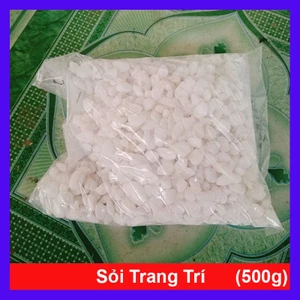 Đá sỏi trang trí chậu cây - 500g - Đá cuội sỏi chuyên trang trí bể cá, sân vườn - sỏi trắng cao cấp