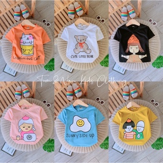 AT10-Áo thun cộc tay  bé gái cotton loại 1 siêu dễ thương đáng yêu - Size 9-28Kg