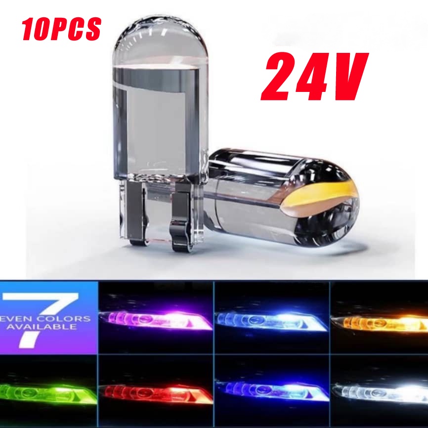 Set 10 Bóng Đèn LED 24V 194 W5W LED T10 6000K Ánh Sáng Trắng Dành Cho Ô ...