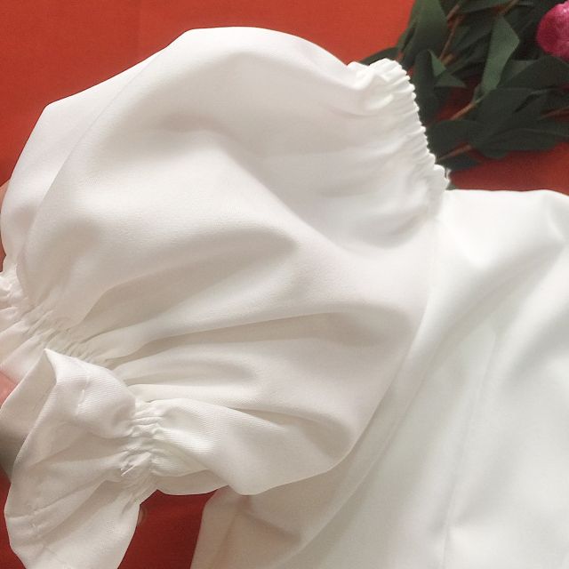 ĐẦM TRẮNG RÚT NGỰC TÔN VÒNG 1 KIKAN DRESS
