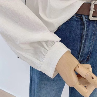 Áo Sơ Mi Nữ Tay Dài Dáng Rộng Phong Cách Hàn Quốc Baju Baju Wanita Lengan Panjang