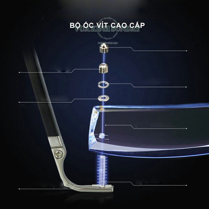 Gọng kính cận không viền càng chữ thập V40