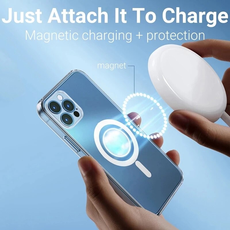 Ốp Điện Thoại Tương Thích Cho iPhone 17 Air 16 15 14 12 11 13 Pro MAX 13 mini XR X XS MAX Vỏ Tương Thích Cho iPhone 7 8 Plus Sạc Không Dây Từ Tính Vỏ Chống Sốc