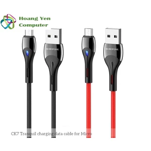Cáp Sạc MICRO USB Borofone CK7 Dài 1M Dây Dù Cho Android - BH 6 Tháng 1 đổi 1 (MÀU SẮC NGẪU NHIÊN) - Hoàng Yến Computer