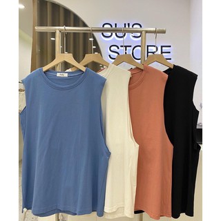 Áo Tank Top Trơn Cotton Siêu Hot Fom Nam Nữ Cá Tinh Mạnh Mẽ Trẻ Trung Năng Động Thoải Mái