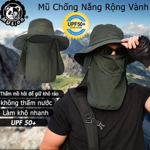 Mũ che nắng Musion UPF 50+ chống tia UV có thể tháo rời được dùng khi câu cá/đi bộ xuyên rừng/làm vườn ngoài trời