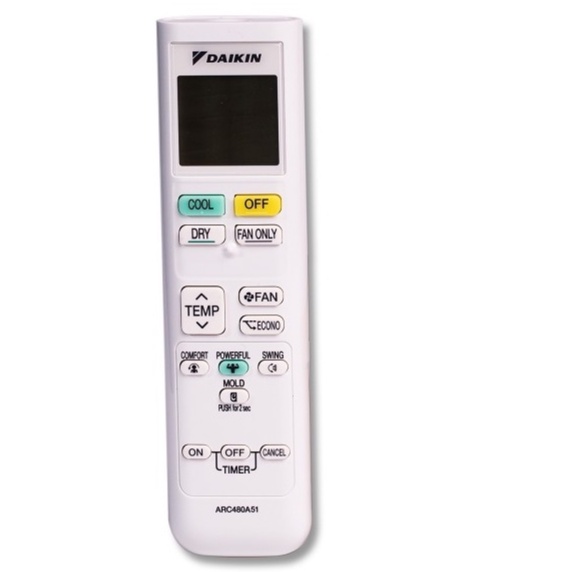 Ảnh Remote ARC480A51 cho máy điều hòa Daikin ATKA25/35UAVMV, FTKA25/35/50/60UAVMV 2