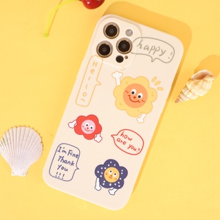 Ốp lưng iphone cạnh vuông hình vẽ cute dành cho iphone 6 đến 16promax - E83
