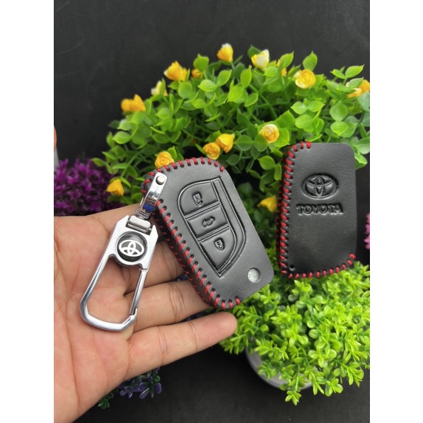Bao da chìa khoá gập 3 nút Toyota Innova 2022 Yago Atis Rav4 trước 2013 Toy43 toy48 type 1 lưỡi nhọn