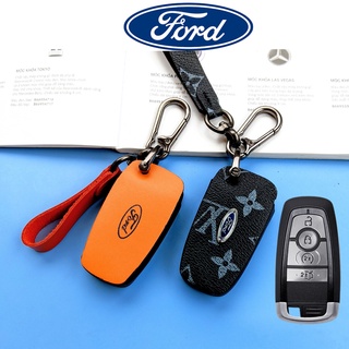 Bao da chìa khoá xe Ford Everest Ranger Raptor Explorer 4 nút bấm (FE4)