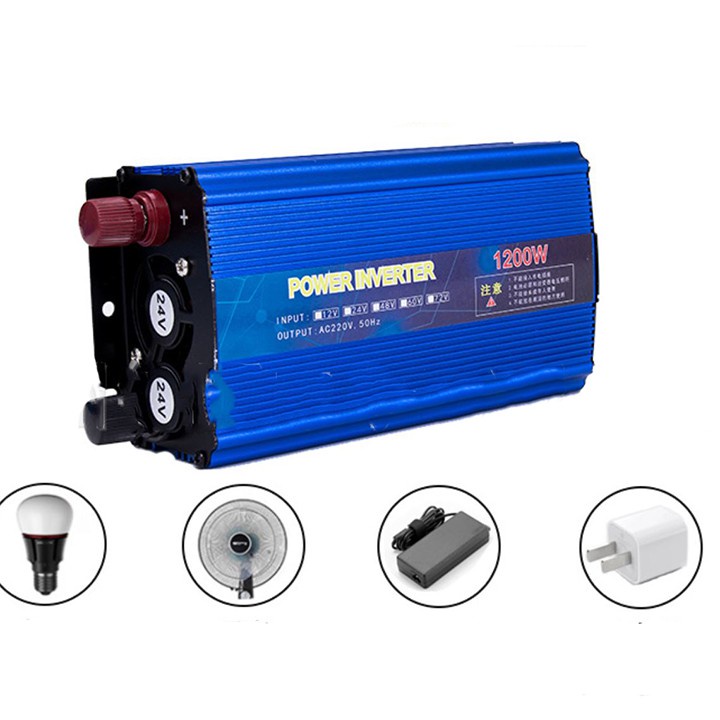 Bộ đổi điện 12v lên 220v MAXIPOWER 1200W thiết kế gọn nhẹ, an toàn khi sử dụng.