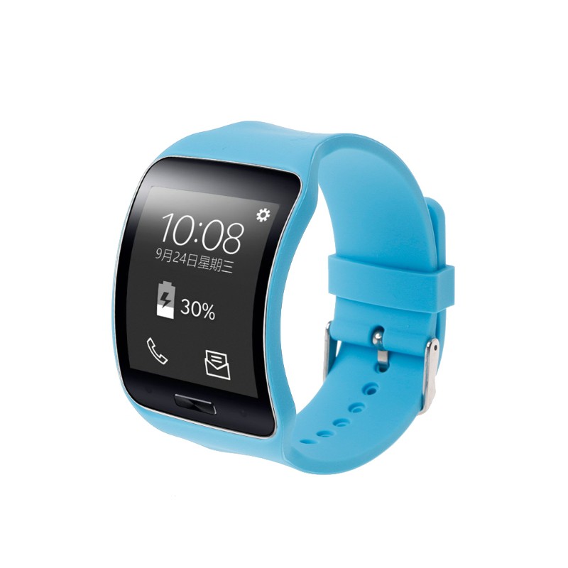 H.S.V✺Thay thế dây đeo cổ tay bằng silicon cho đồng hồ thông minh Samsung Galaxy Gear S SM-R750