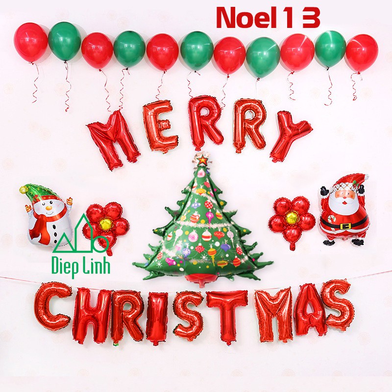 Sét Phụ Kiện Trang Trí Chủ Đề Noel Giáng Sinh Christmas | Shopee ...