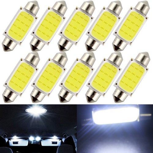 Set 10 Bóng Đèn Trần Xe Hơi 31mm Cob Led 12v Tiện Dụng