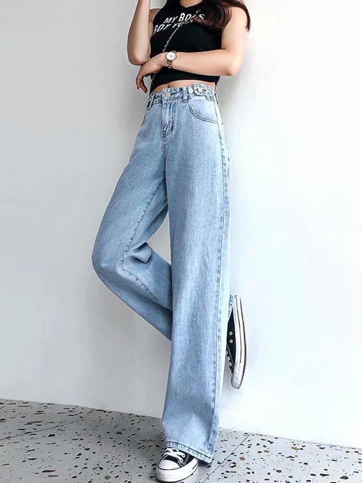 Ảnh Daduhey Quần Jeans Dài Lưng Cao Thời Trang Hàn Quốc Cá Tính Cho Nữ 3