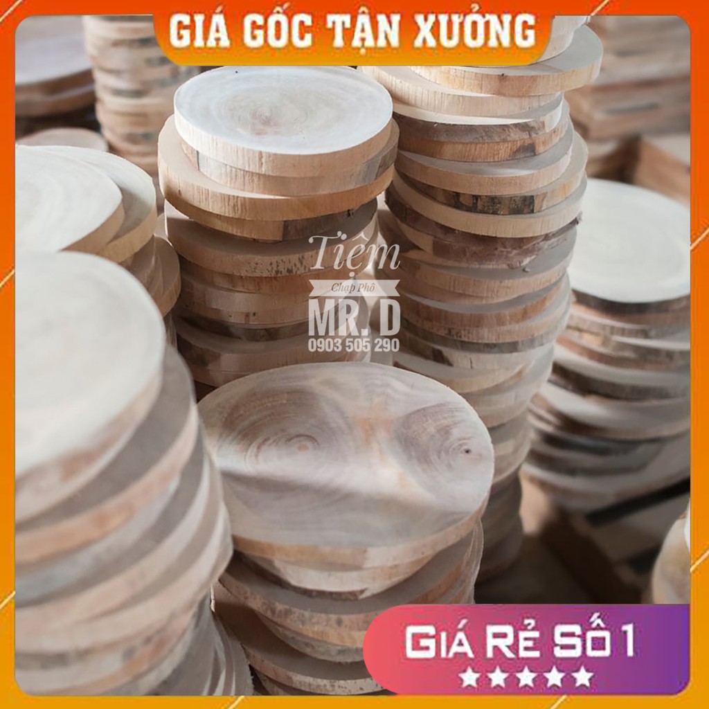 Khoanh, miếng gỗ tròn trang trí, decor 26~30cm | Shopee Việt Nam